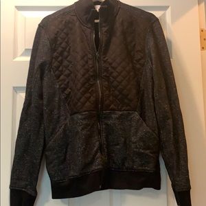 Black / gray zip up jacket